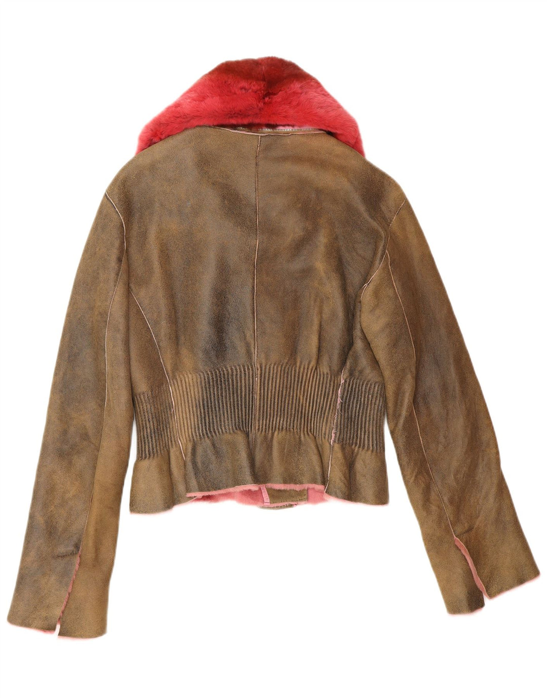 ERMANNO SCERVINO Veste en Cuir Femme IT 42 Cuir Marron Moyen