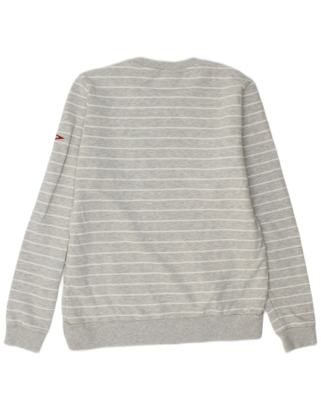 Superdry Sweat-shirt graphique pour femme UK 12 Coton rayé gris moyen