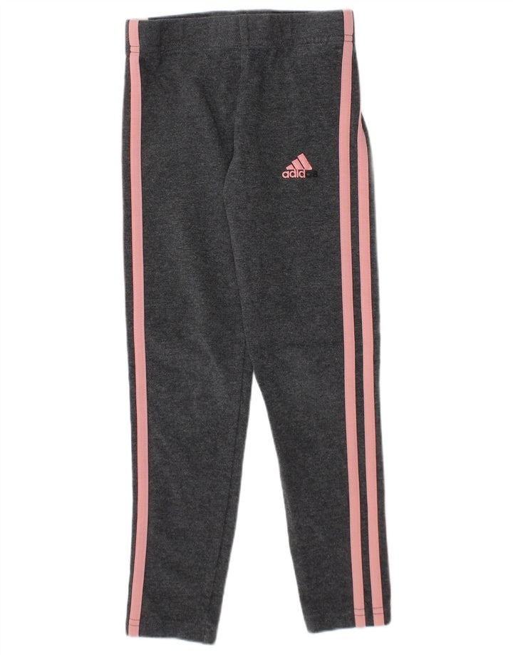 Adidas Leggings Fille 5-6 ans Gris Coton