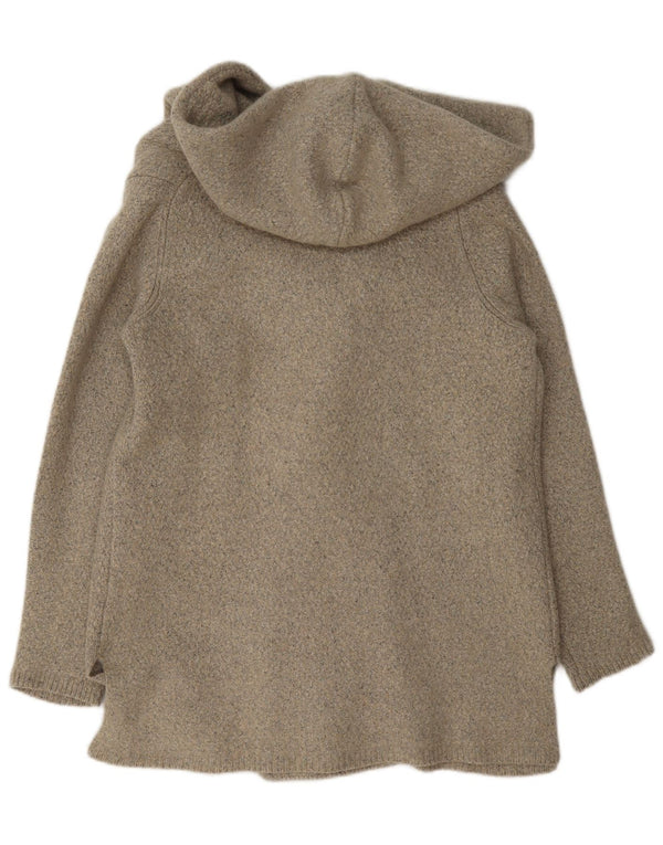 Massimo Dutti Cardigan ouvert à capuche pour femme UK 14 Large Beige