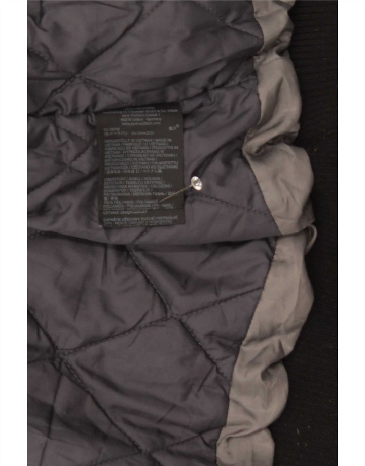 Jack Wolfskin Veste bomber à capuche pour homme UK 36/38 Medium Noir Polyamide