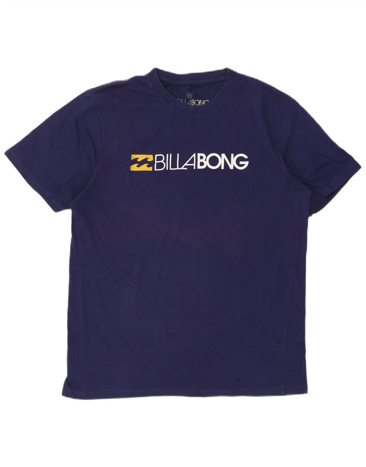 Billabong Homme Graphic T-Shirt Top Bleu Marine Moyen Coton