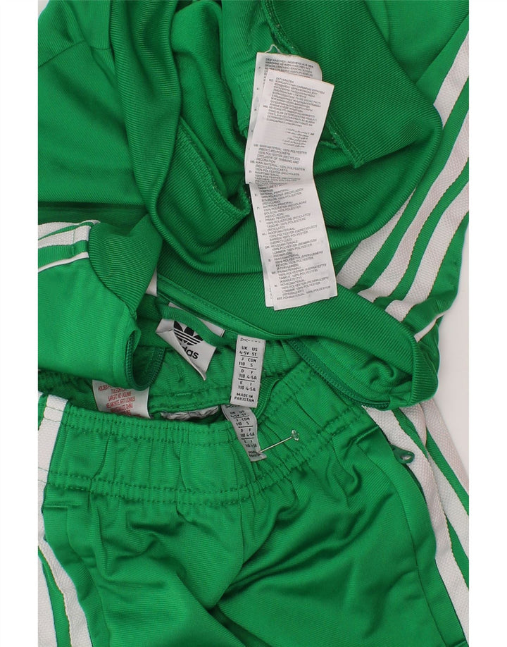 Adidas Survêtement Complet Garçon 4-5 Ans Vert Polyester