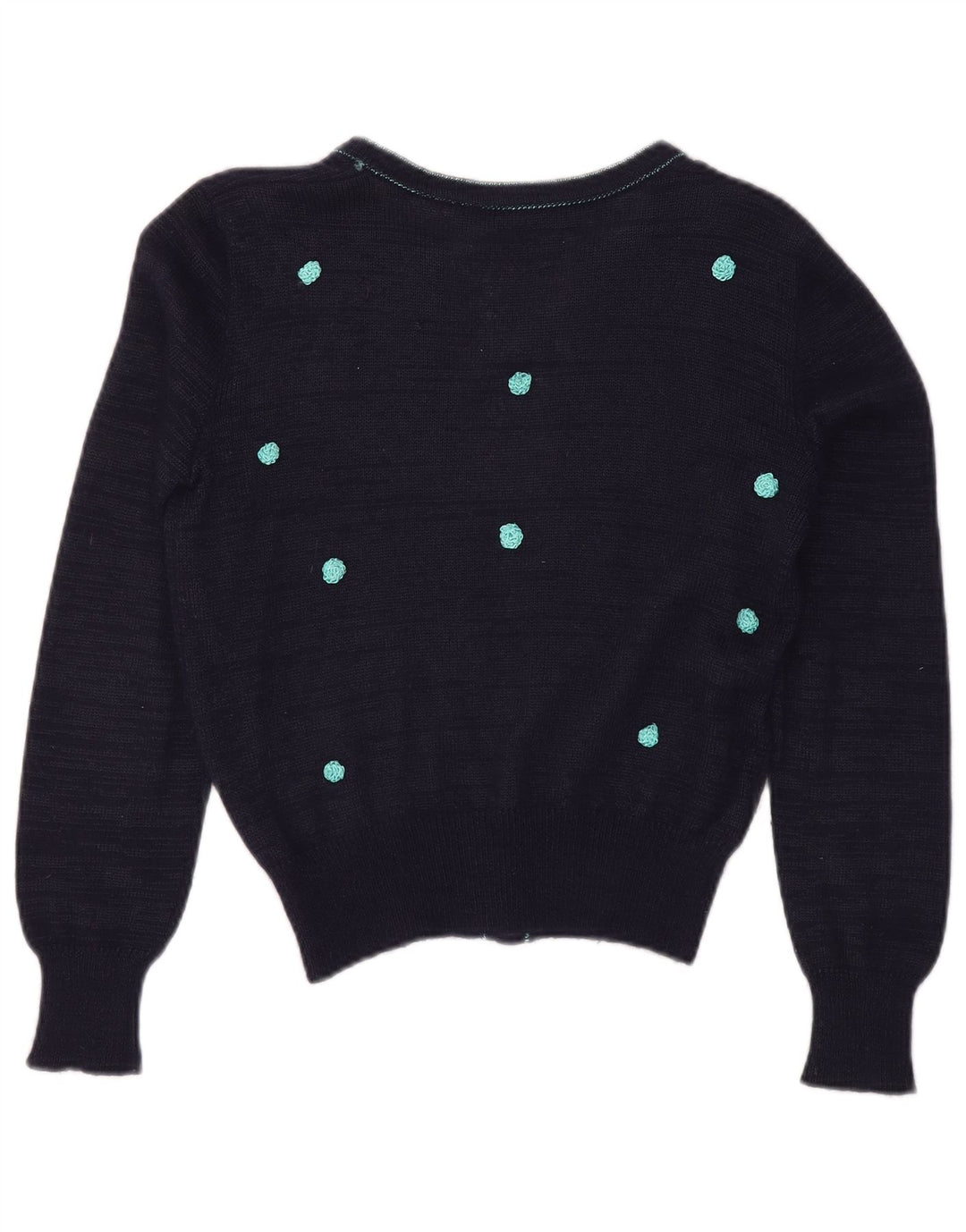 GIUSI SLAVIERO Pull Cardigan Femme IT 42 Bleu Marine Moyen Taché
