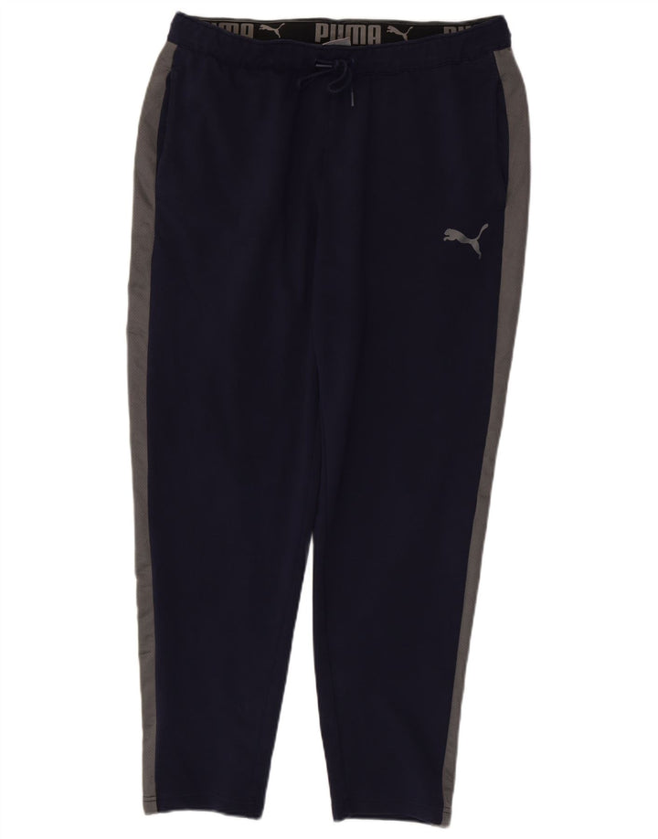 PUMA Pantalon de Survêtement Homme Large Bleu Marine Colourblock