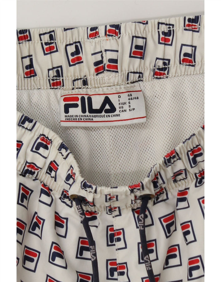 FILA Short de Bain Graphique Homme Petit Blanc Polyester