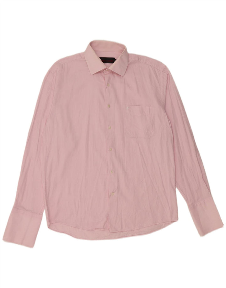 PIERRE CARDIN Chemise Homme Large Rose Chevrons Coton