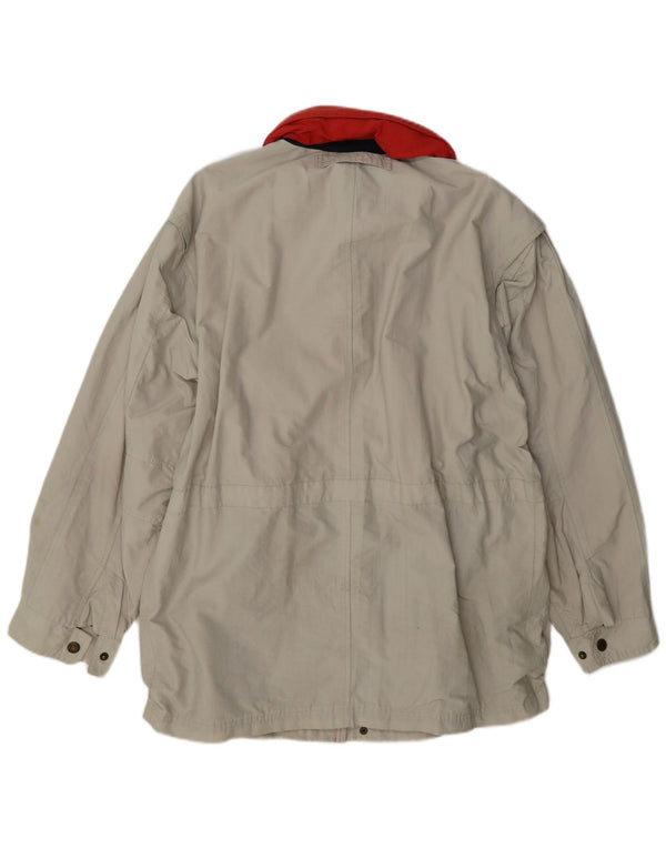 veste utilitaire à capuche homme vintage UK 40 Grand coton beige