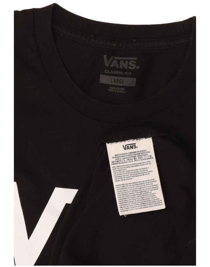 Vans T-shirt graphique coupe classique pour hommes, grand coton noir