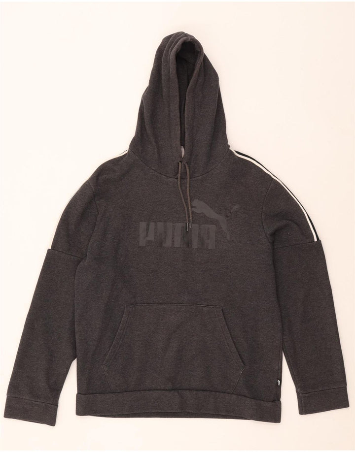 Puma Pull à Capuche Graphique Homme Gris Moyen Colorblock Coton