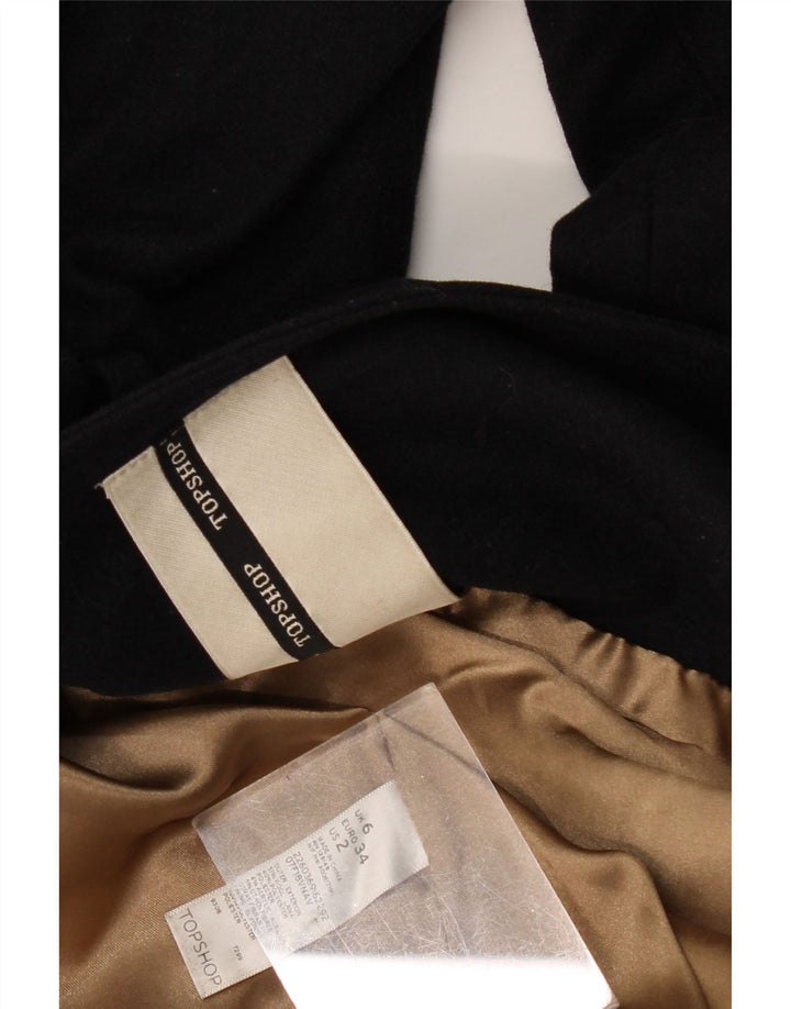 TOPSHOP Caban Femme UK 6 XS Bleu Marine Laine