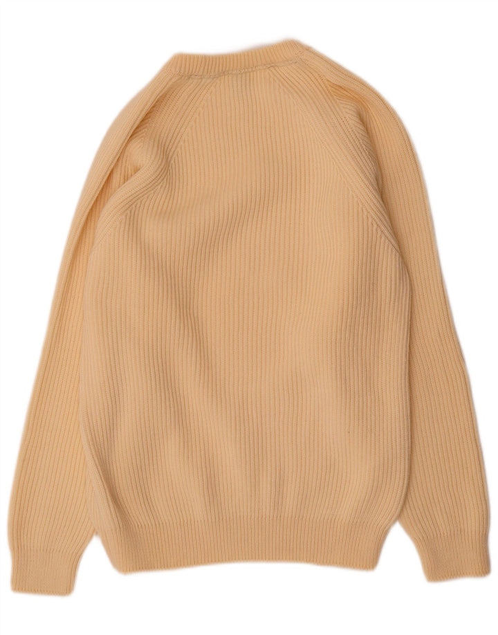 White Sails Pull Col Rond Homme Laine Beige Moyen