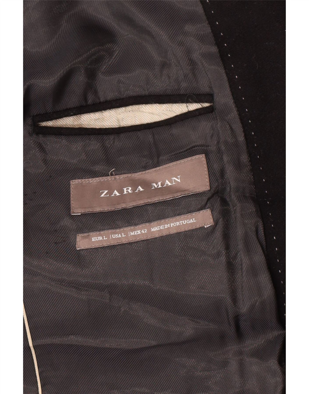 Zara Manteau Homme UK 40 Large Noir