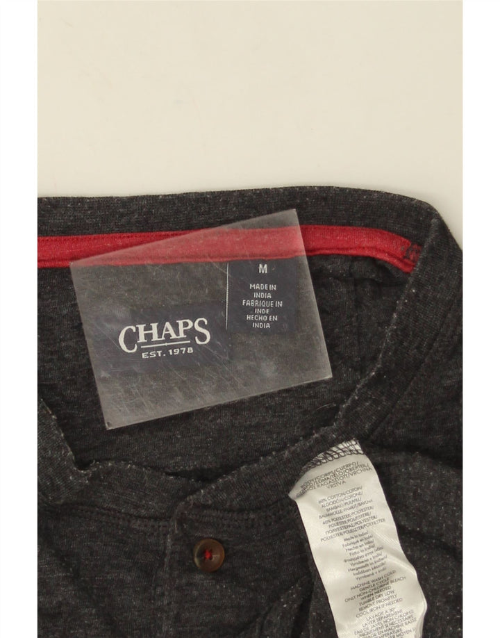 Chaps Top Homme Manches Longues Gris Moyen Moucheté Coton