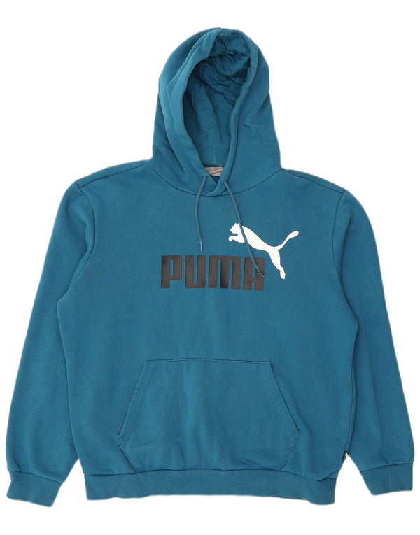 Puma Pull à Capuche Graphique Homme Bleu Moyen Coton