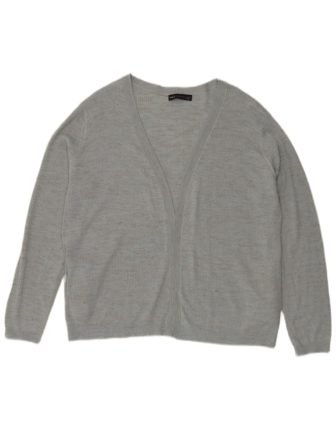 Marks & Spencer Pull cardigan surdimensionné pour femme UK 16 Large Bleu moucheté