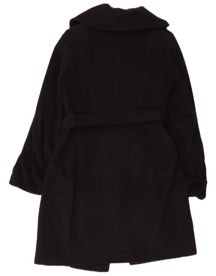 COAST Manteau double boutonnage pour femme UK 10 Petite laine noire