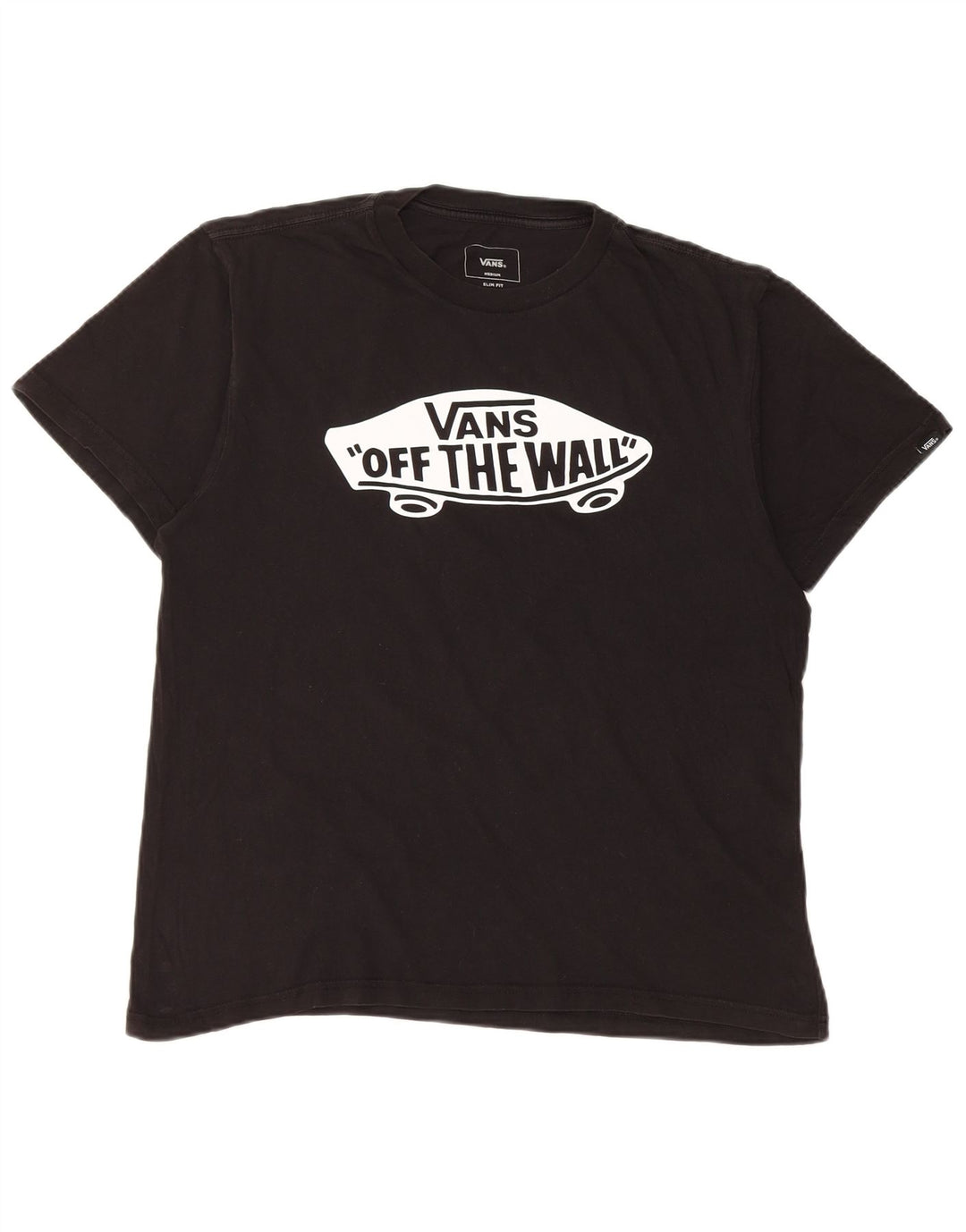 Vans T-shirt coupe slim pour homme en coton noir moyen
