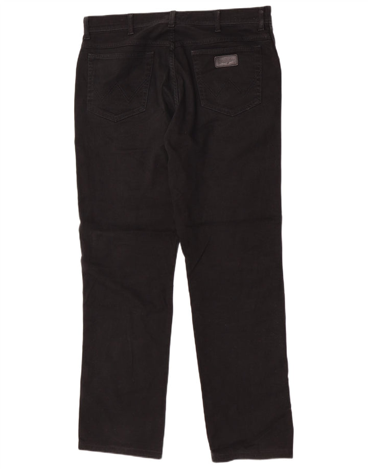 Wrangler Jean droit extensible Texas W36 L32 pour homme en coton noir
