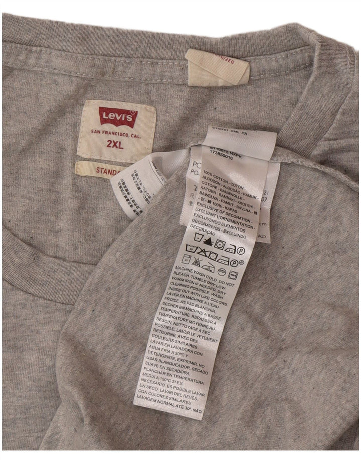 Levi's Tee-Shirt Standard Homme 2XL Gris Coton