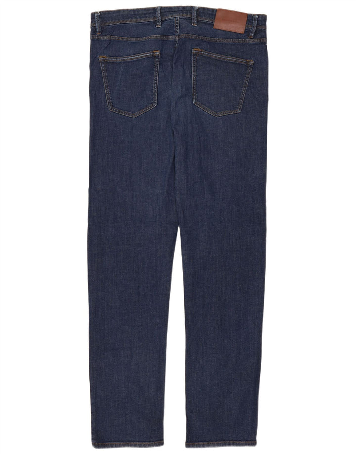 Massimo Dutti Jean slim pour homme EU 42 Large W32 L30 Bleu marine