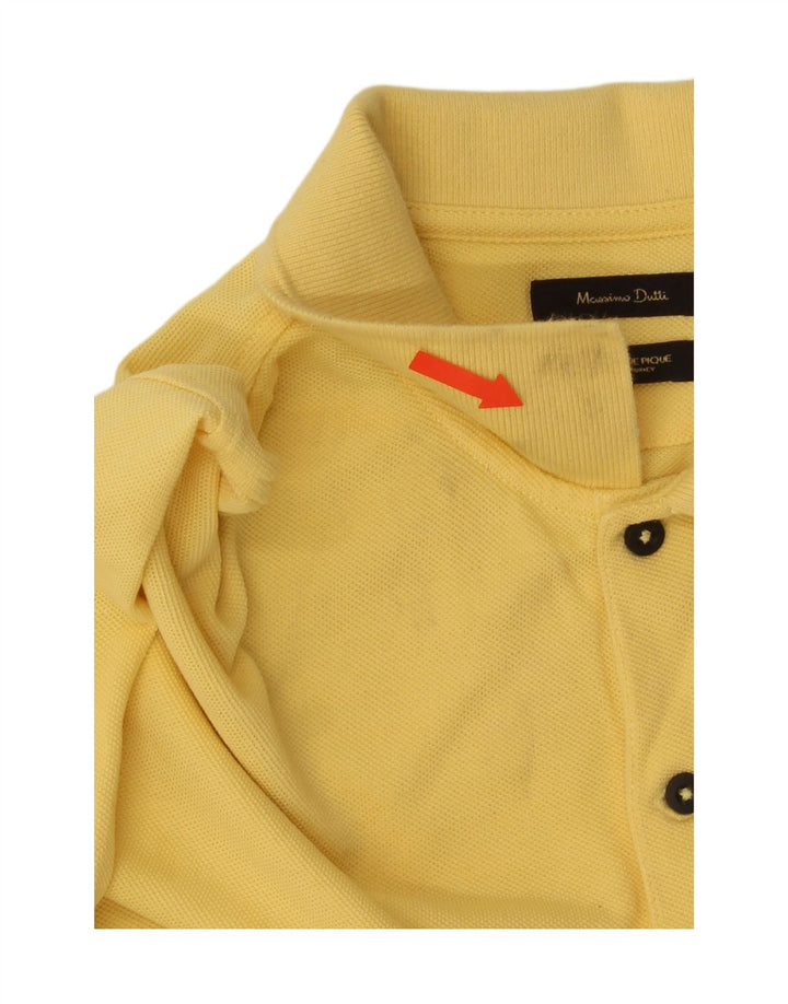 Massimo Dutti Polo Homme Jaune Moyen Coton