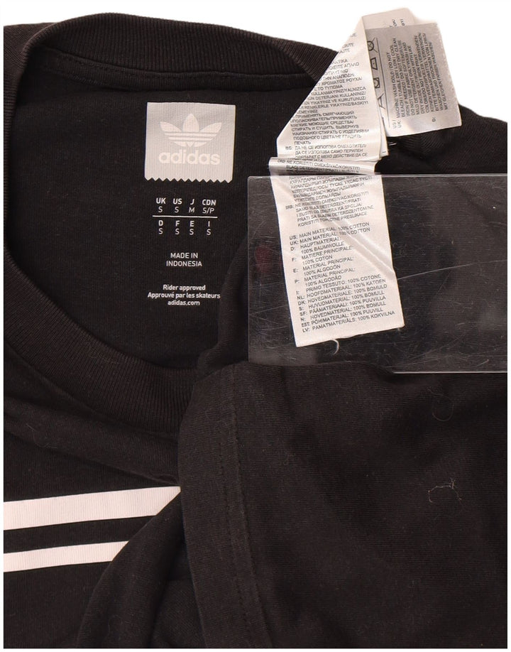 ADIDAS T-Shirt Graphique Homme Petit Noir Coton