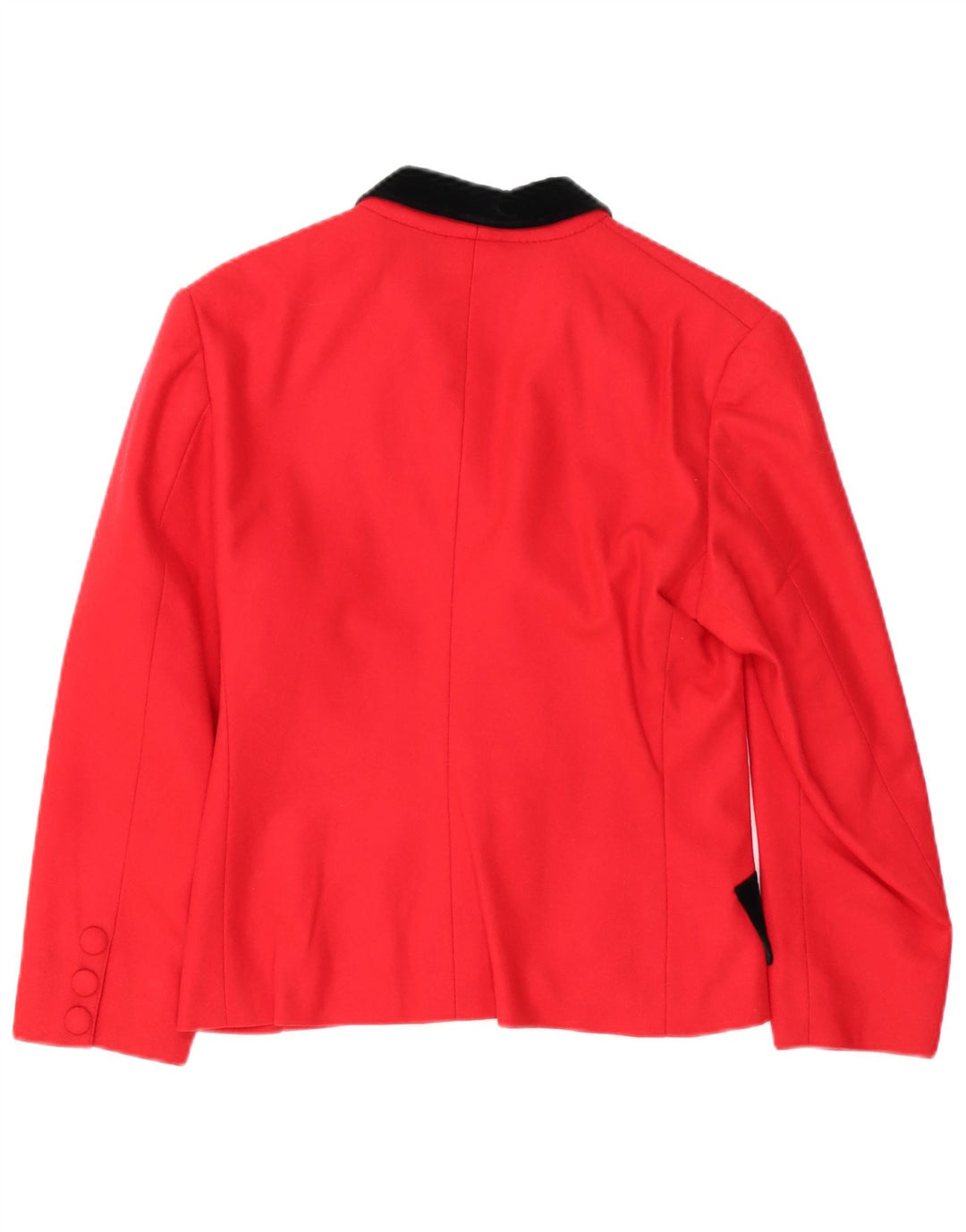vintage Femme 2 Bouton Blazer Veste UK 12 Medium Red Colourblock