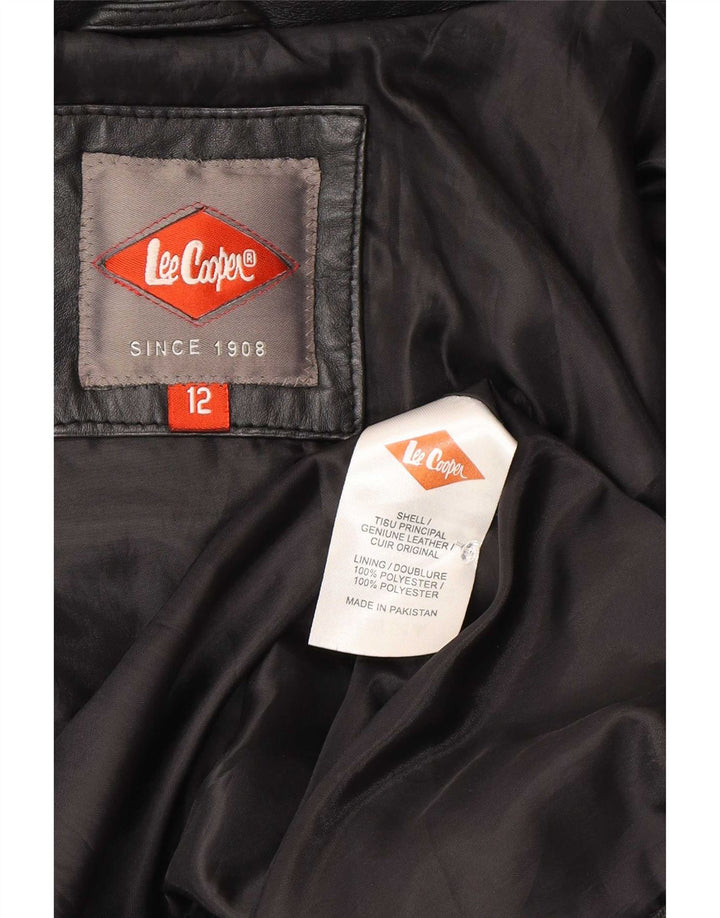 Lee Veste en cuir Cooper pour femme UK 12 Medium Noir