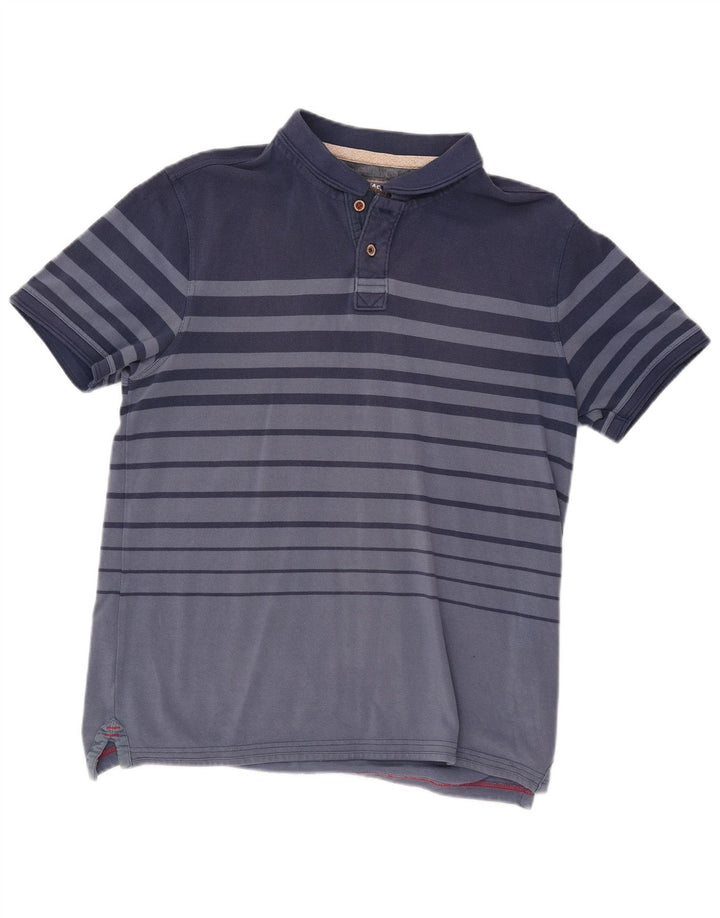 Polo Homme Fat Face Large Bleu Rayé Coton