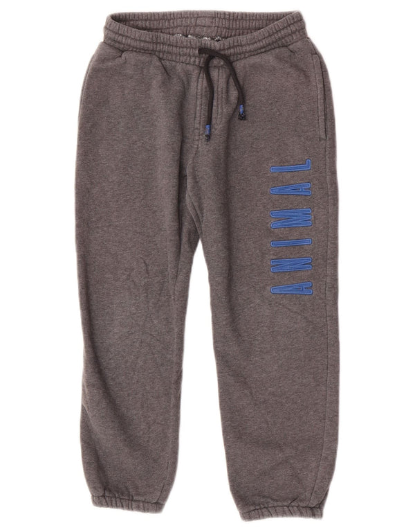 Pantalon de Survêtement Graphique Animal Garçon Joggers 7-8 ans Gris Coton
