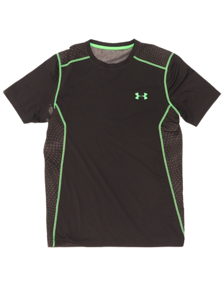 Under Armour T-Shirt Homme Petit Noir Géométrique Polyester