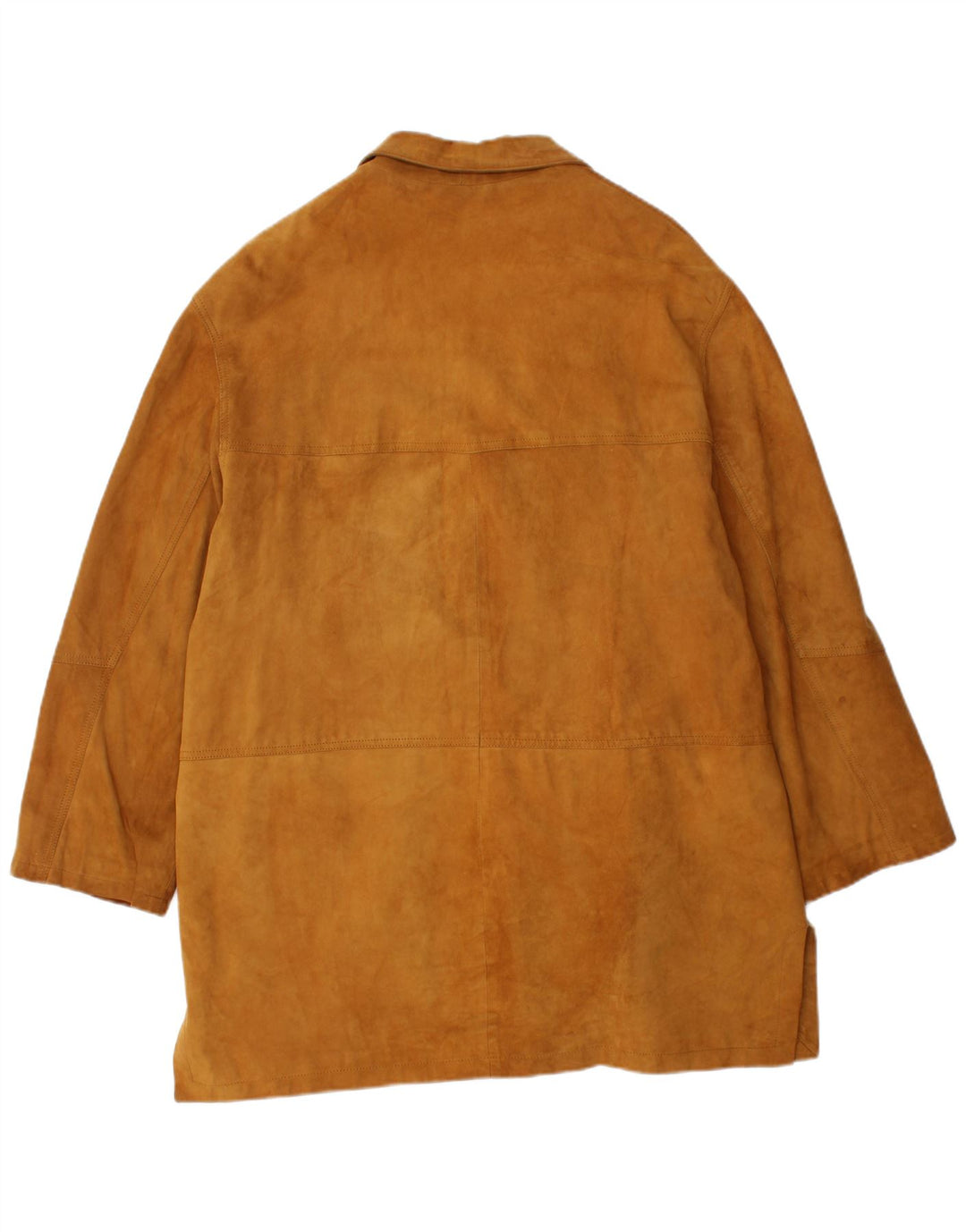 VINTAGE Veste en daim femme UK 18 XL Cuir marron