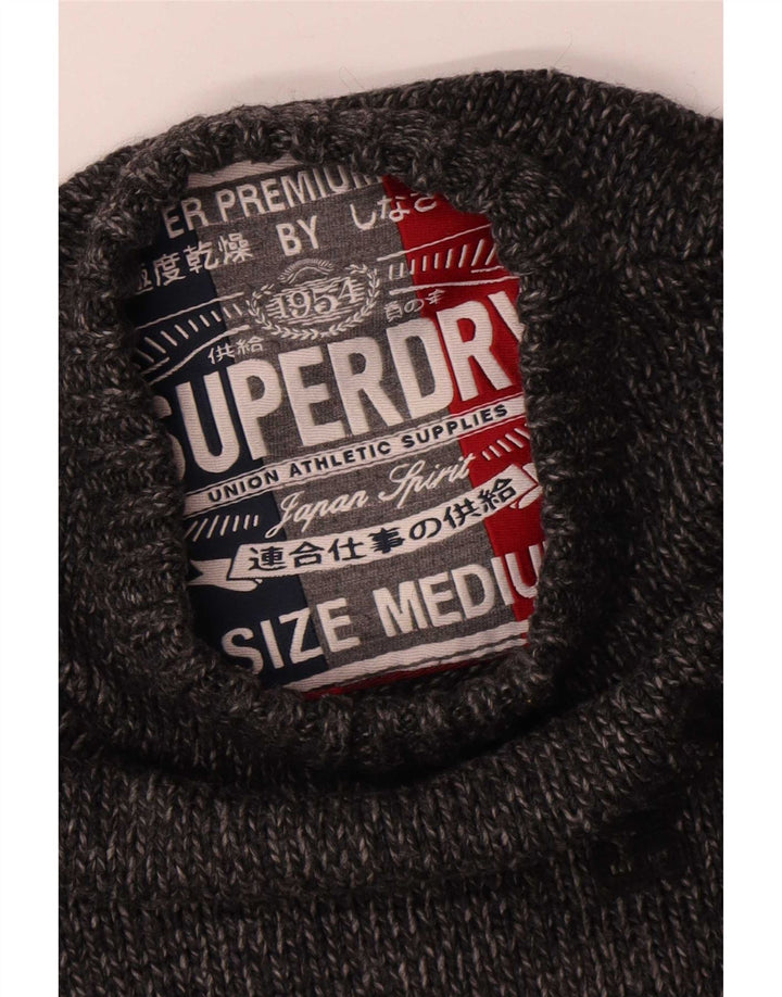 Superdry Pull Graphic Crew Neck Jumper Homme Gris Moyen Acrylique Moucheté