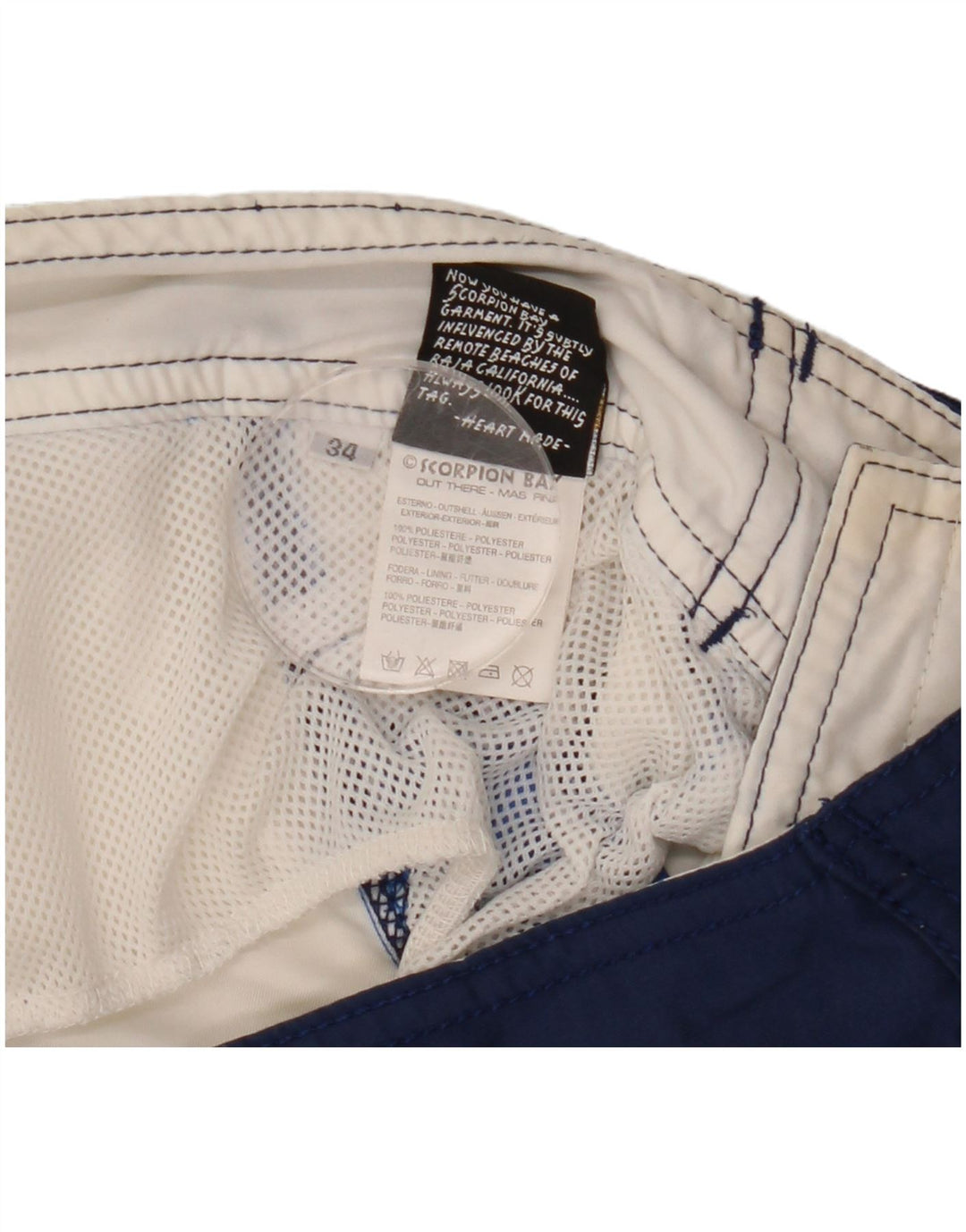 Scorpion Bay Short de bain graphique pour homme en polyester color block grand bleu
