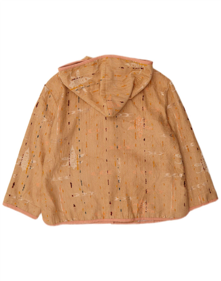 Forte Manteau à capuche pour femme UK 46 Large Viscose à pois beige
