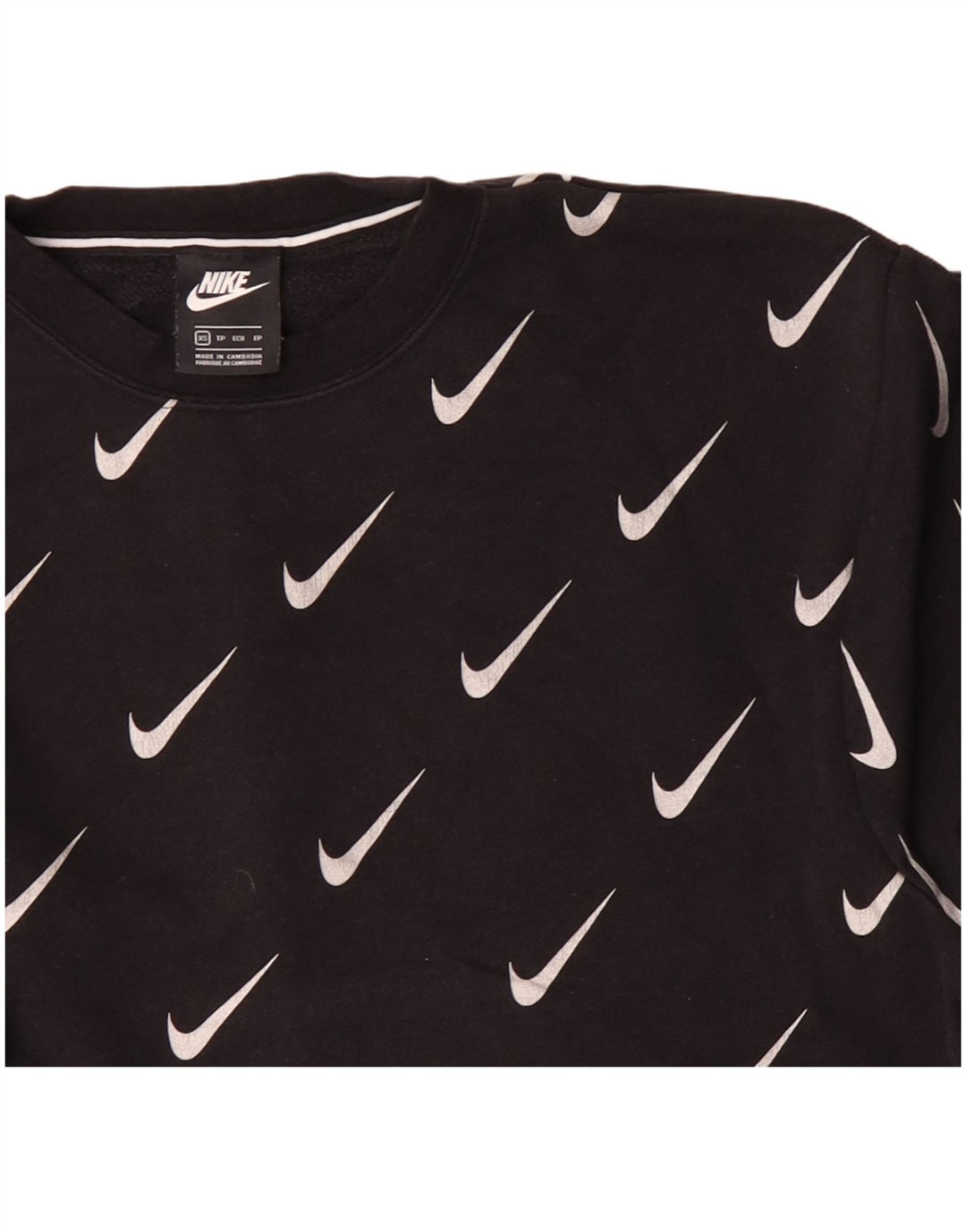 NIKE Sweat-shirt graphique pour homme XS en coton noir