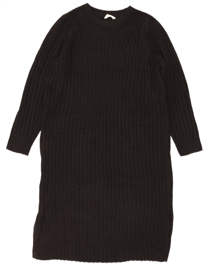 John Lewis Robe pull surdimensionnée à manches longues pour femme UK 44 Noir moyen