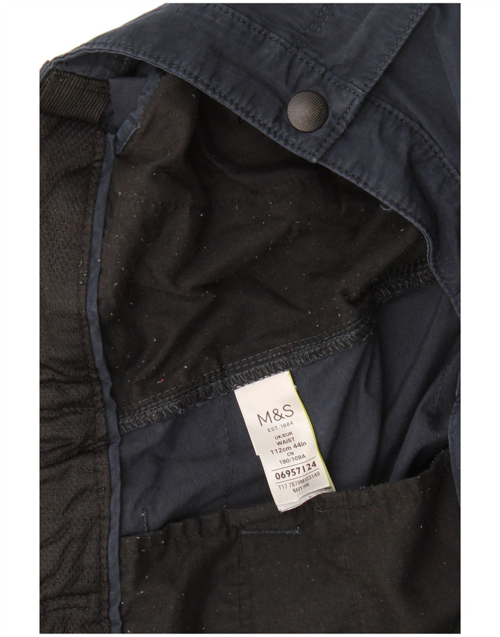 Marks & Spencer Short Cargo Homme W44 2XL Bleu Marine Coton