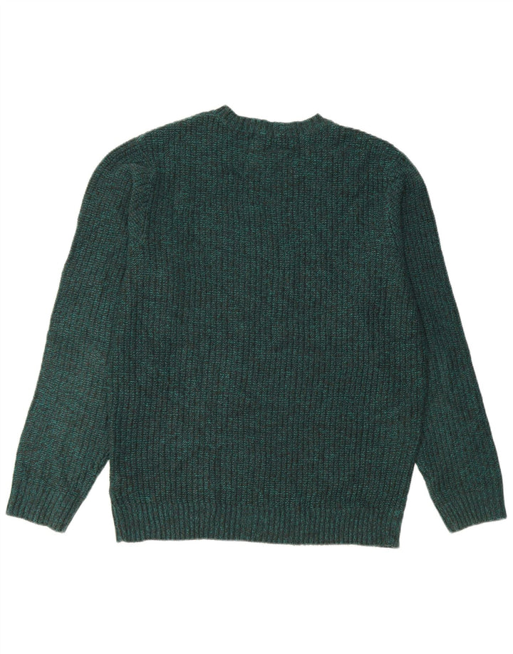 Marks & Spencer Pull à col rond pour homme en acrylique moucheté vert moyen
