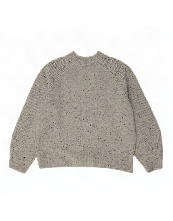 Marks & Spencer Pull à col rond pour femme UK 14 Gris moyen moucheté