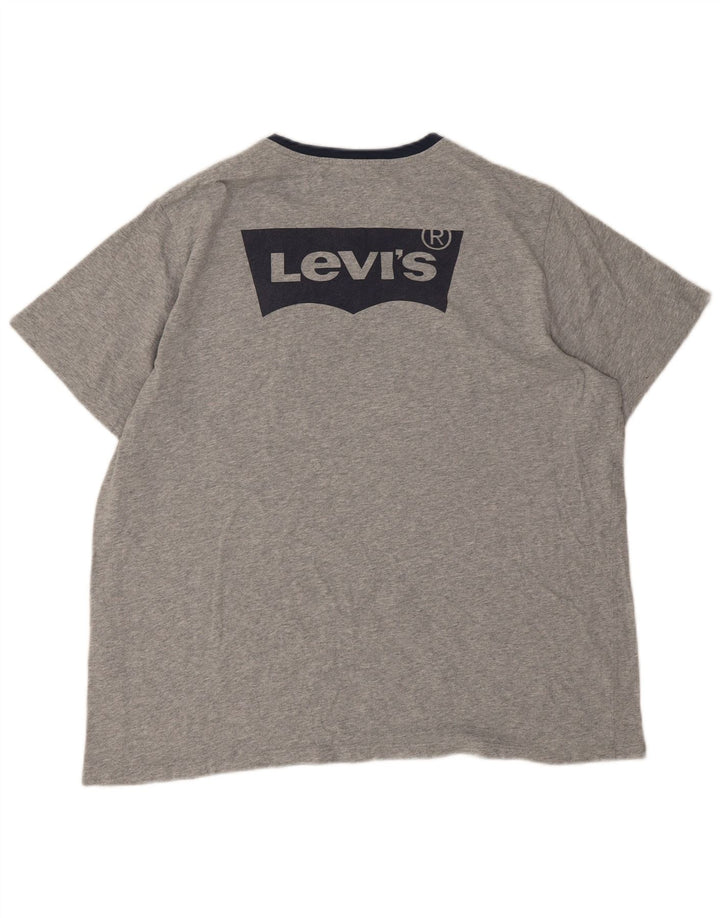 Levi's T-Shirt Graphique Top XL Homme Gris Coton