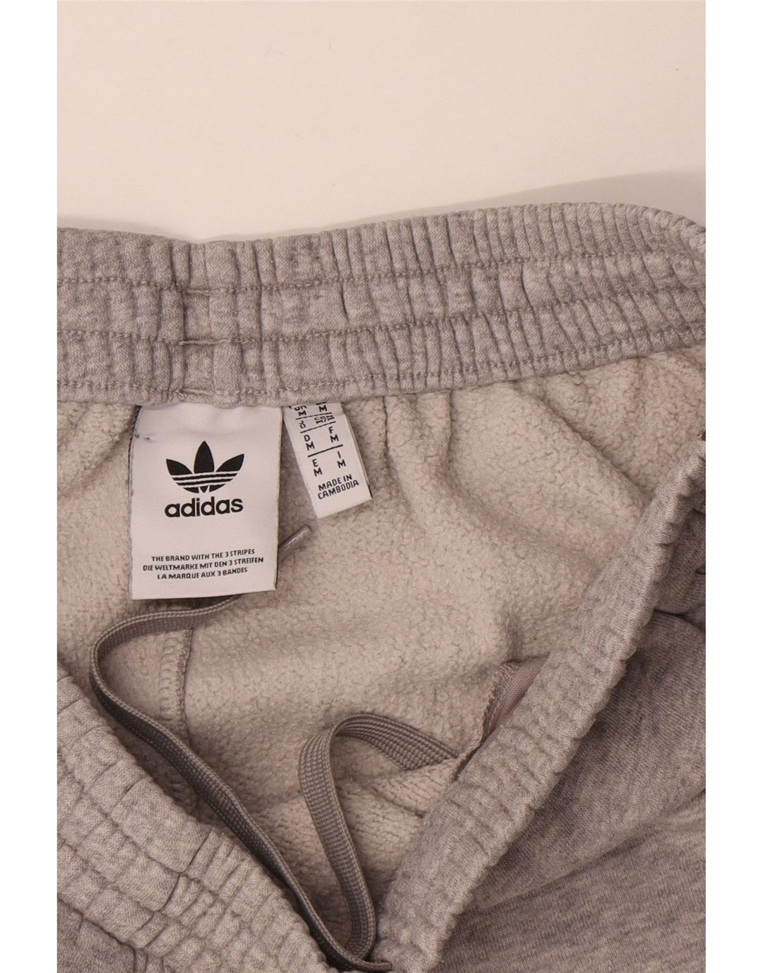 Adidas Short de sport pour homme en coton moucheté gris moyen