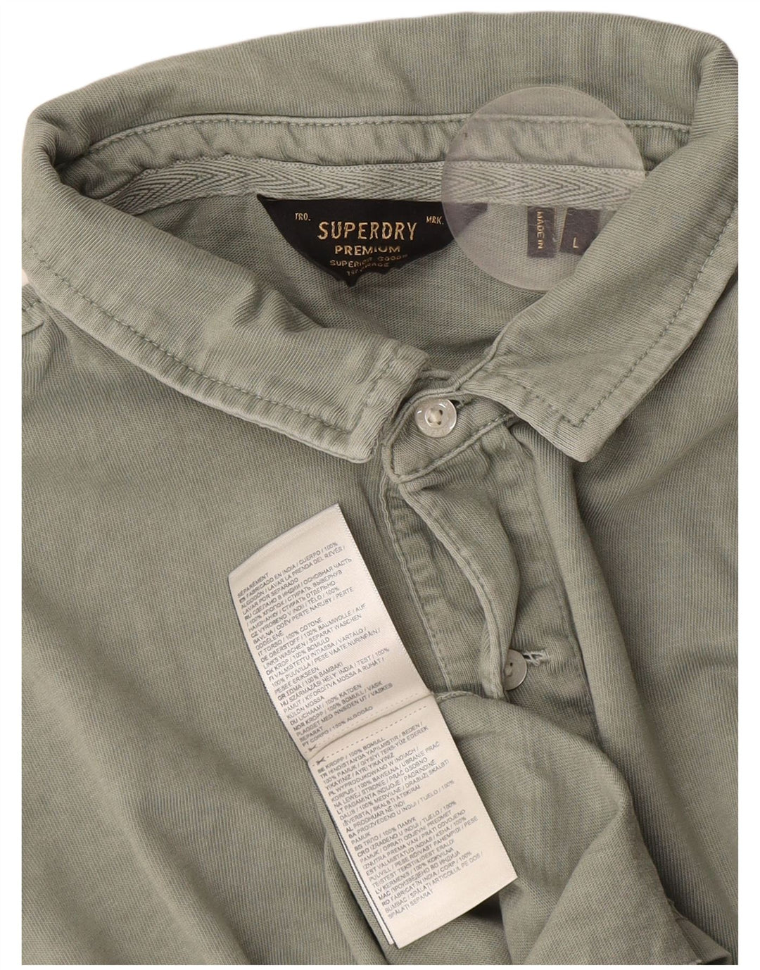 Superdry Polo Homme Grand Vert Coton
