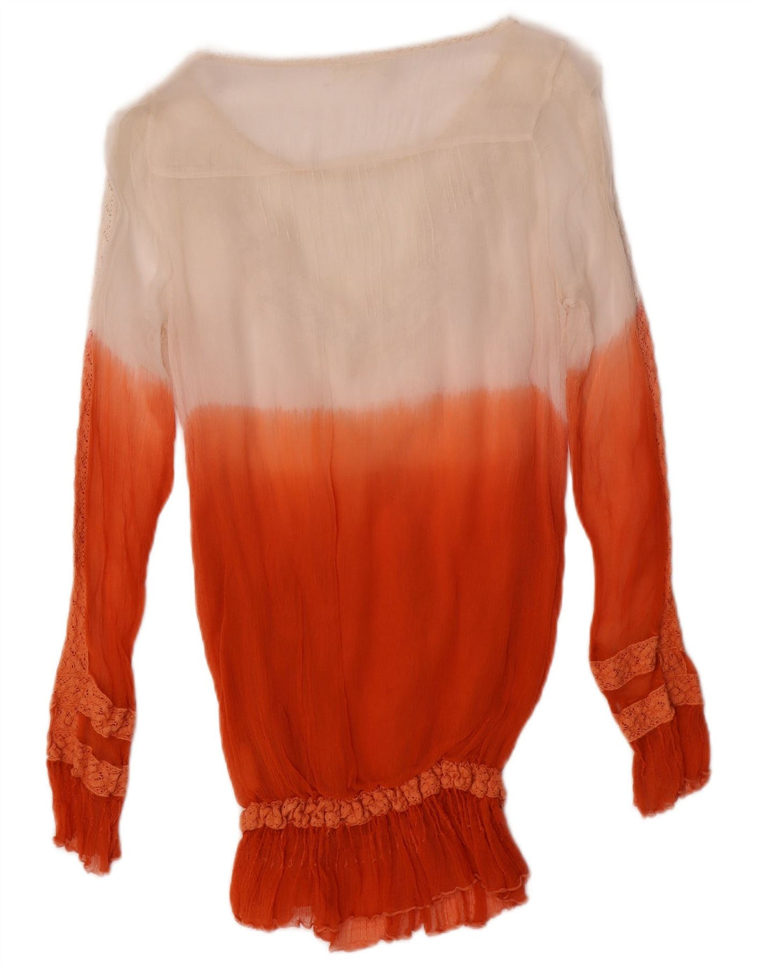 GUESS Chemisier transparent pour femme UK 10 Petit colorblock rouge