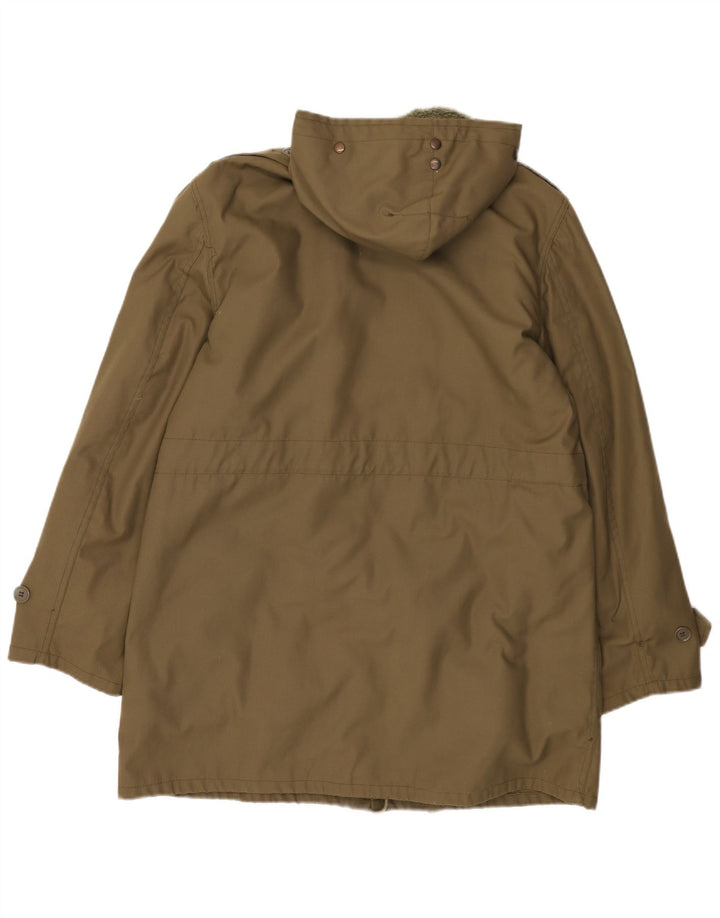 Veste Parka à capuche homme vintage UK 40 Grand Polyester Kaki