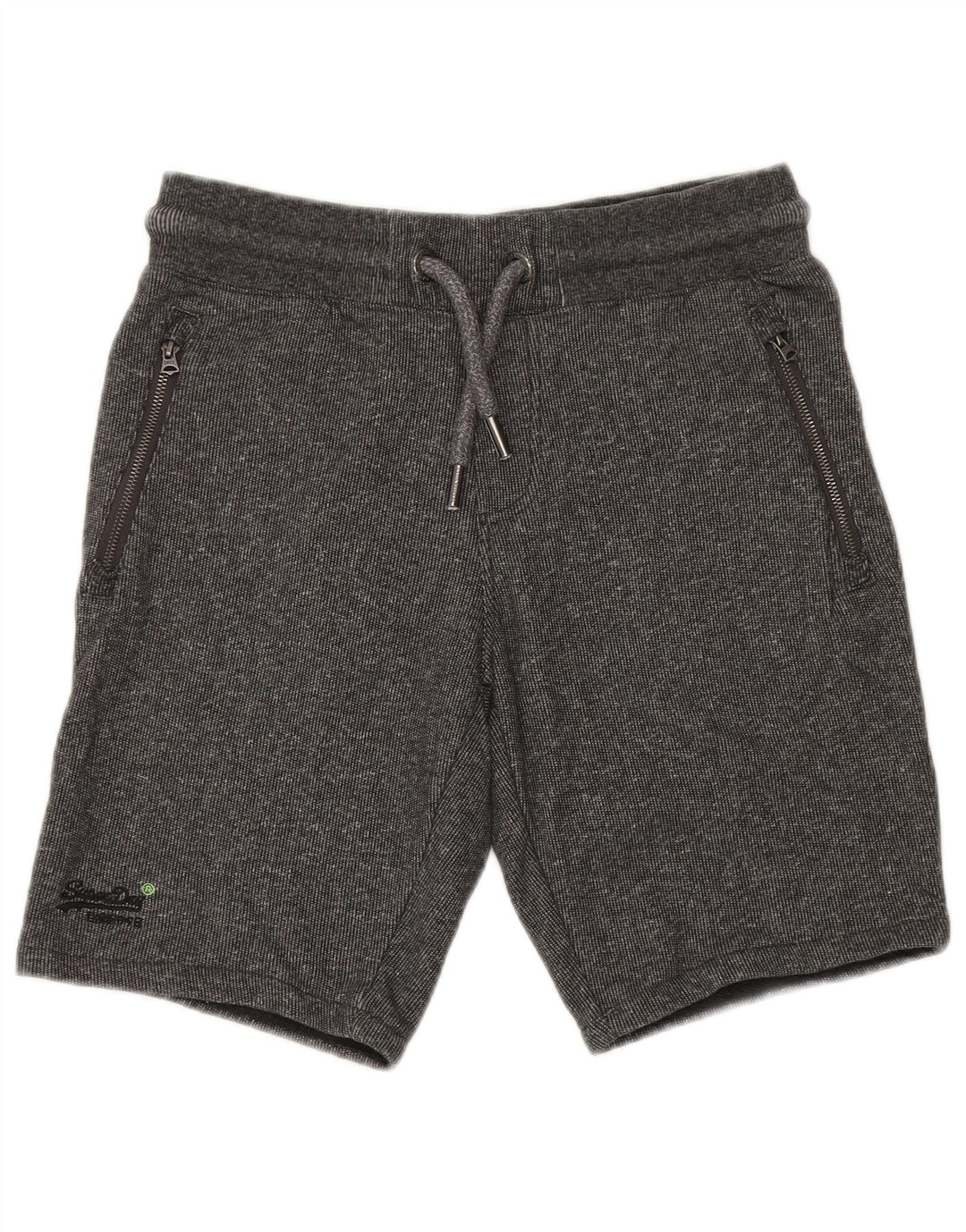 Superdry Short de Sport Homme Gris Moyen Coton