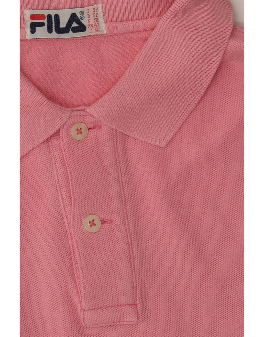 FILA Mens Polo Shirt IT 52 Large Pink Cotton Vintage Fila and Second-Hand Fila from Messina Hembry 