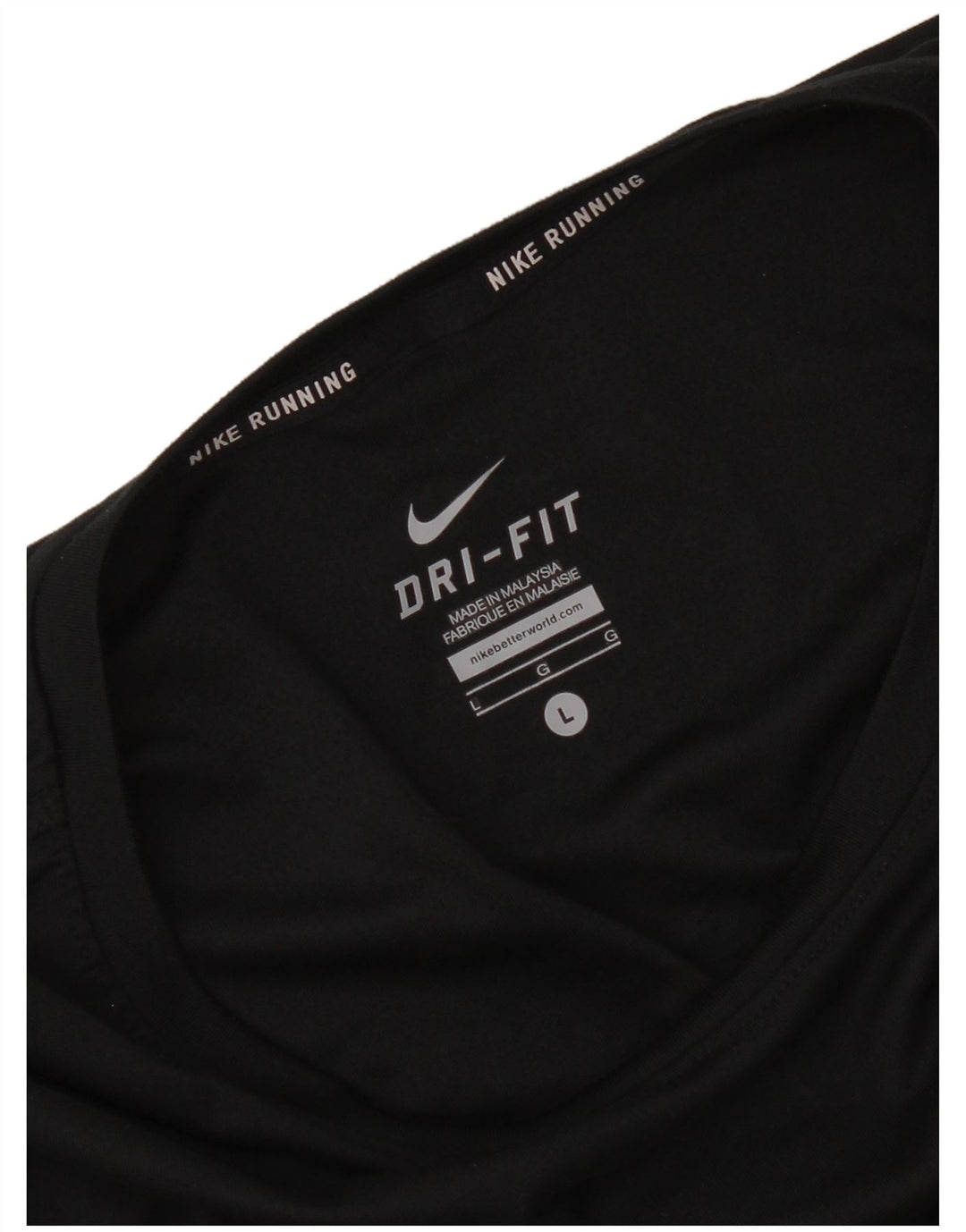 Nike Haut Dri Fit à manches longues pour femme UK 14 Large Noir