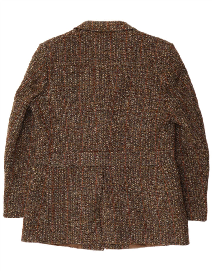 Harris Tweed Veste blazer à 3 boutons pour homme IT 41 en laine à carreaux marron
